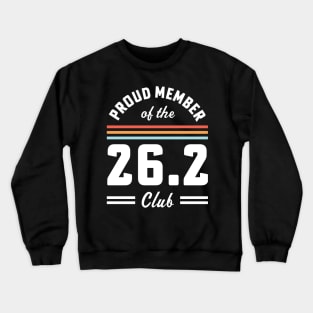 First Marathon 26.2 Club Marathoner Retro Runner Crewneck Sweatshirt